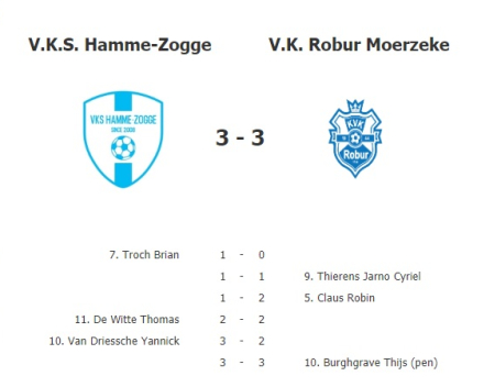 VKS Hamme-Zogge    -     KVK Robur  (zon 19/01/2020)